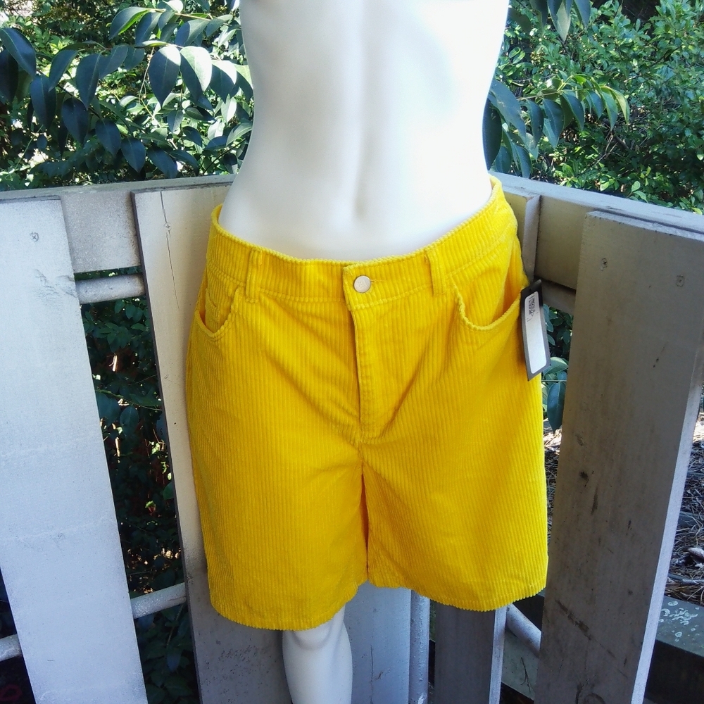 Converse Yellow Corduroy Shorts Size 8